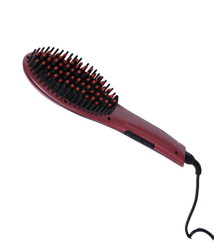 Venda quente massagem menor preço pente de salão de cabeleireiro elétrico, alisador de escova de cabelo com display digital lcd ZR-1008