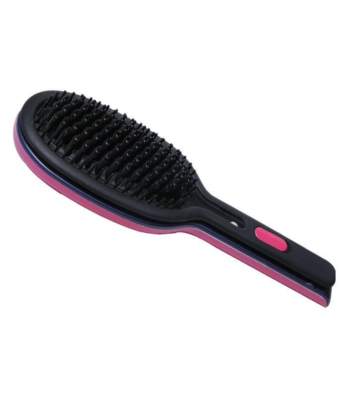 Escova cerâmica do alisador de cabelo do pente quente com pente da escova do modelador de cabelo da marca própria ZR-1001