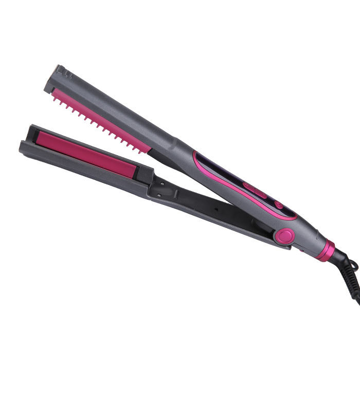 Alisador de cabelo 3 em 1, modelador de cachos, modelador e alisador de cabelo de marca própria, onda